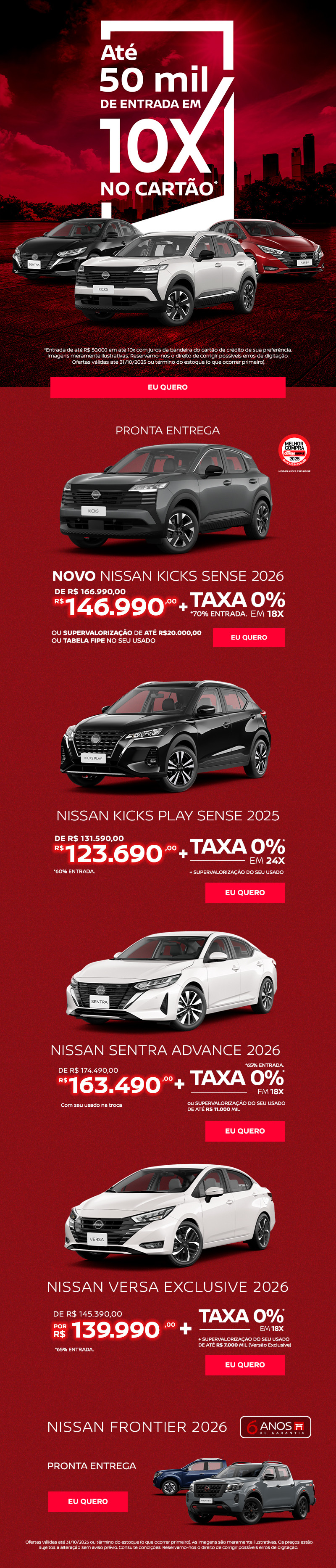 Já pensou em comprar seu Nissan 0KM no Crédito? Aqui tem como!